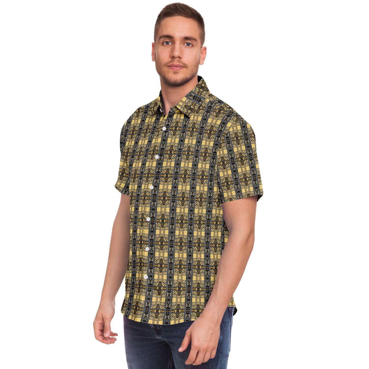 Short Sleeve Button Down Shirt (Antique Machine)