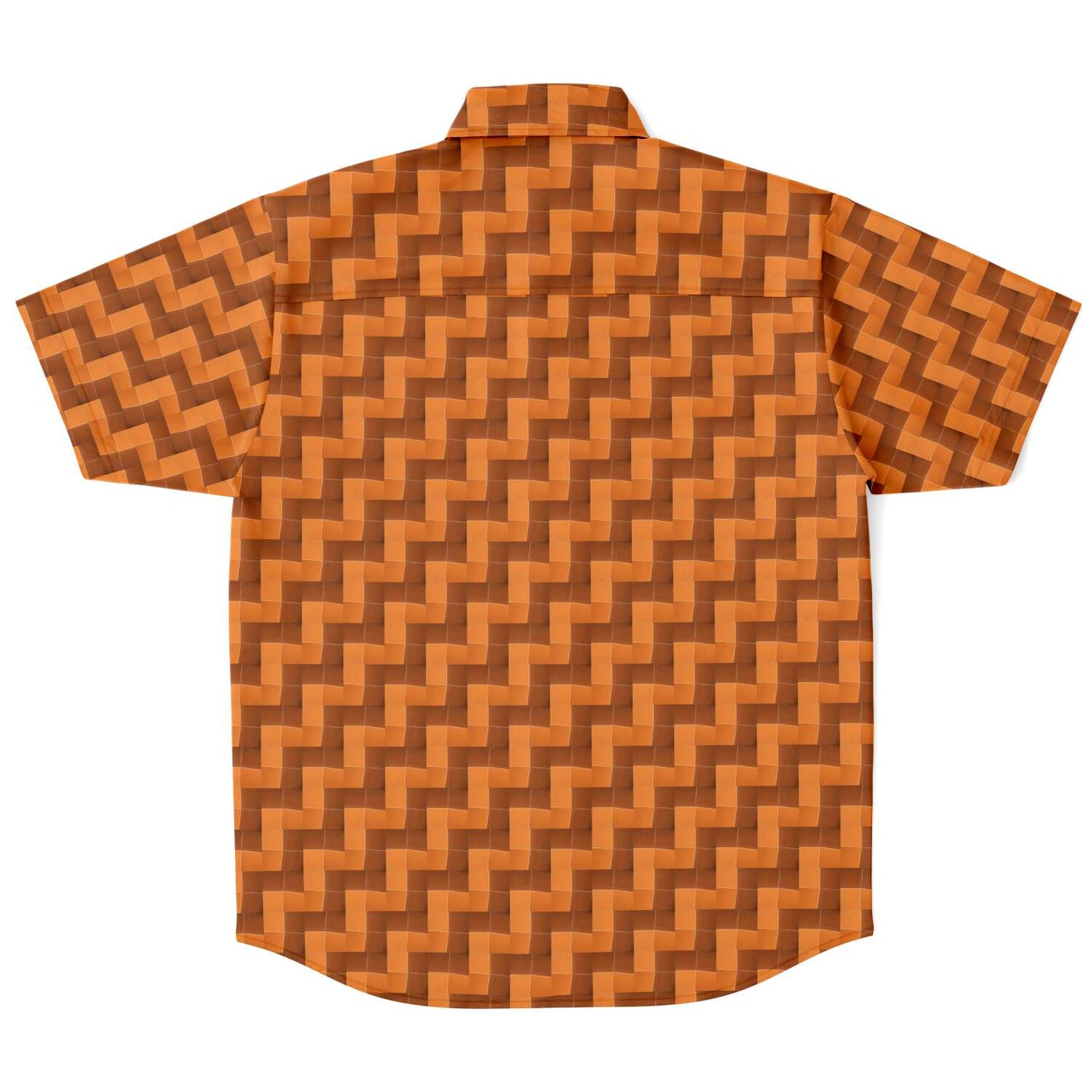 Short Sleeve Button Down Shirt (Burnt Orange Tiles)