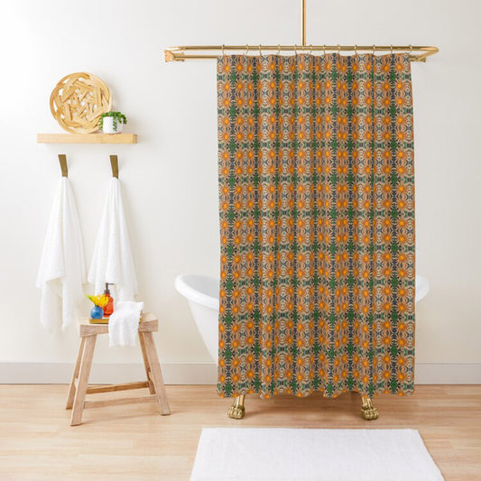 Shower Curtain (Floral Dots)