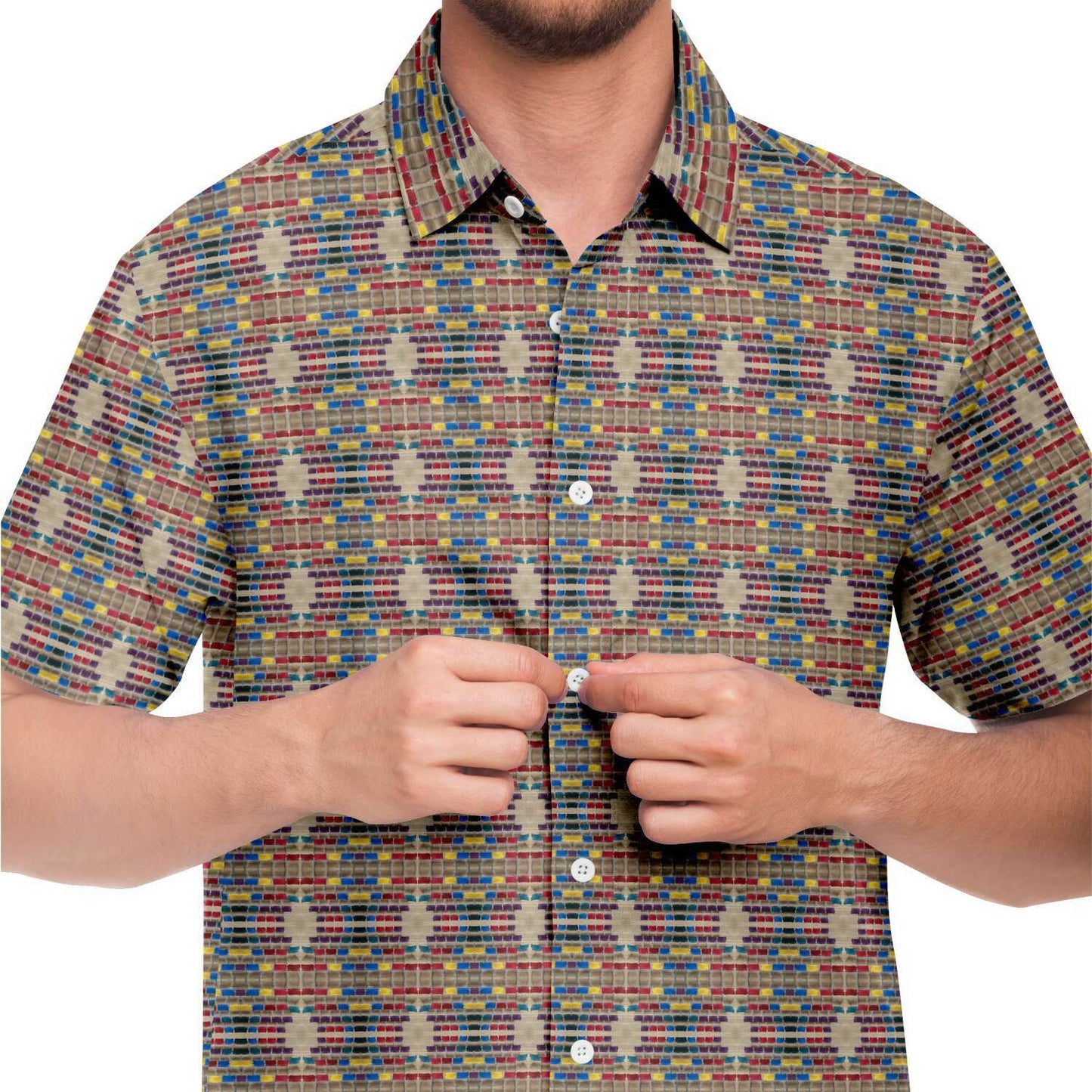 Short Sleeve Button Down Shirt (Mosaic)