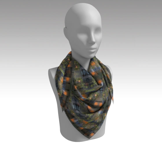 Square Silk Scarf (Modern Plaid No. 1)