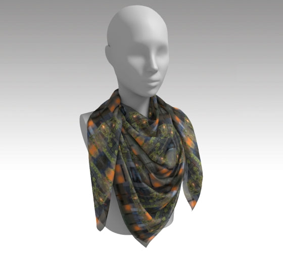 Square Silk Scarf (Modern Plaid No. 1)