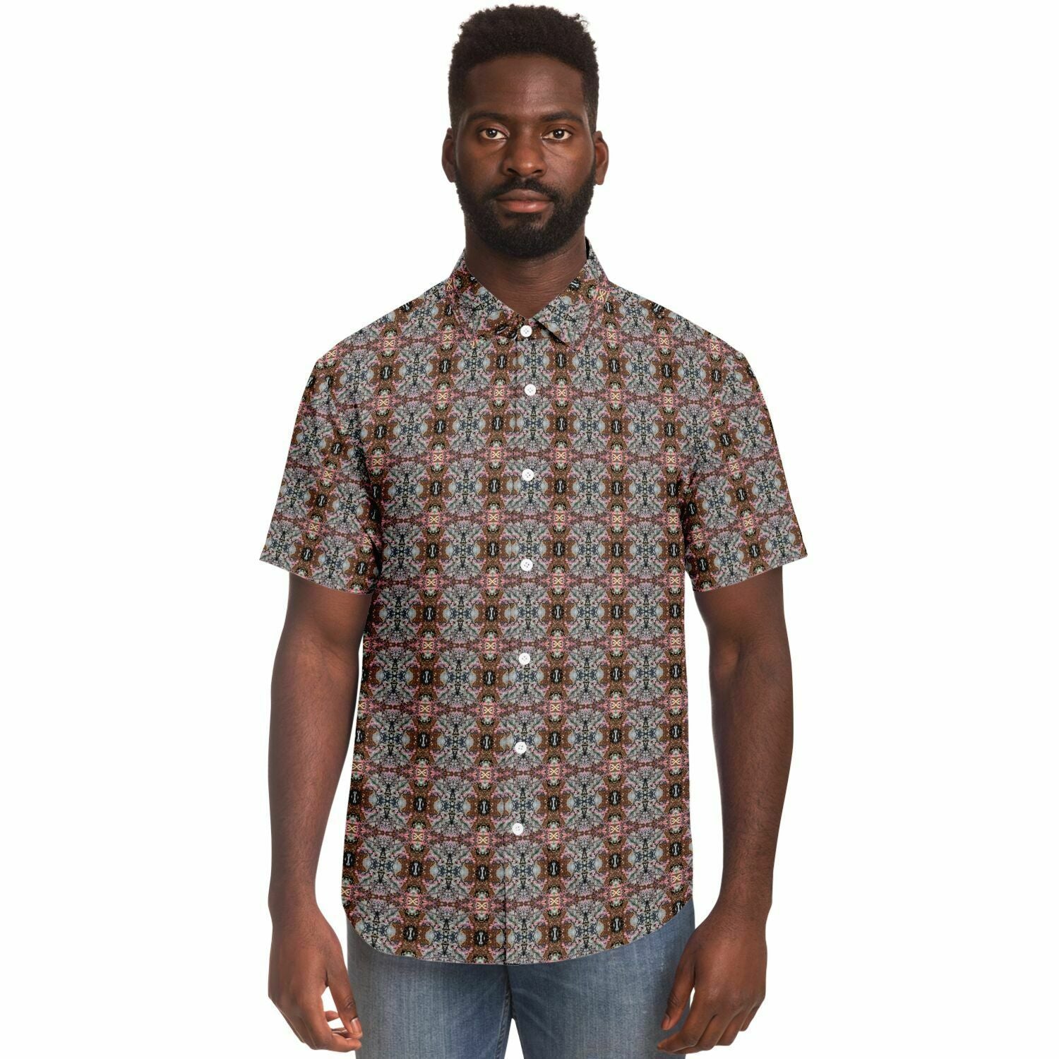 Short Sleeve Button Down Shirt (Artichoke)