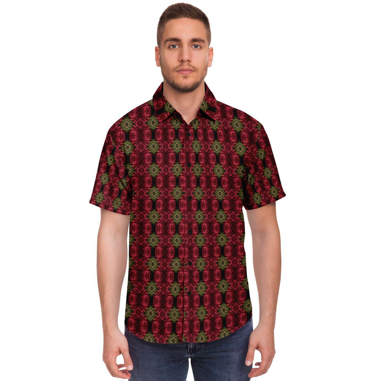 Short Sleeve Button Down Shirt (Victorian No. 1)
