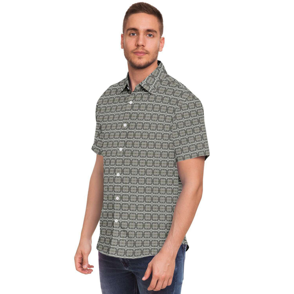 Short Sleeve Button Down Shirt (Wire Pattern 50)