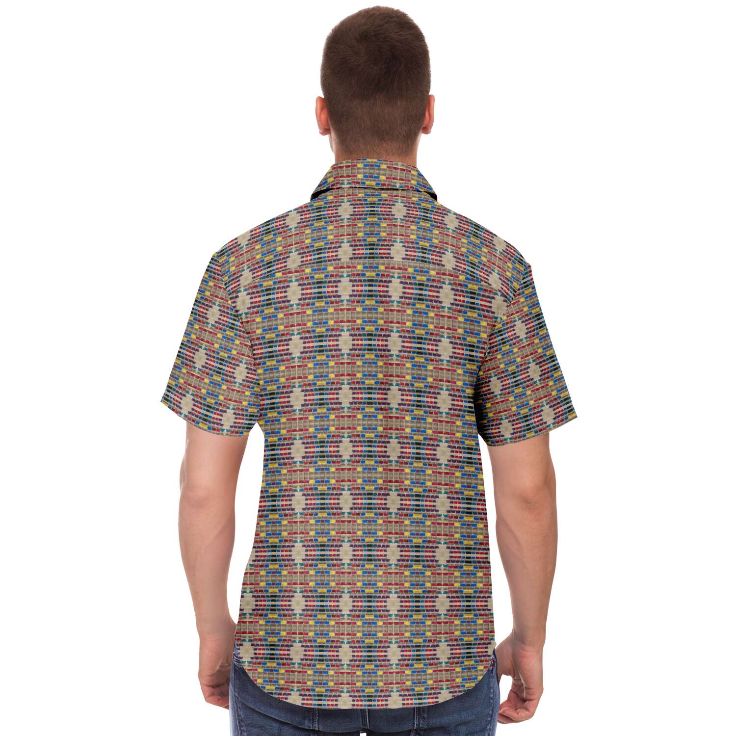 Short Sleeve Button Down Shirt (Mosaic)