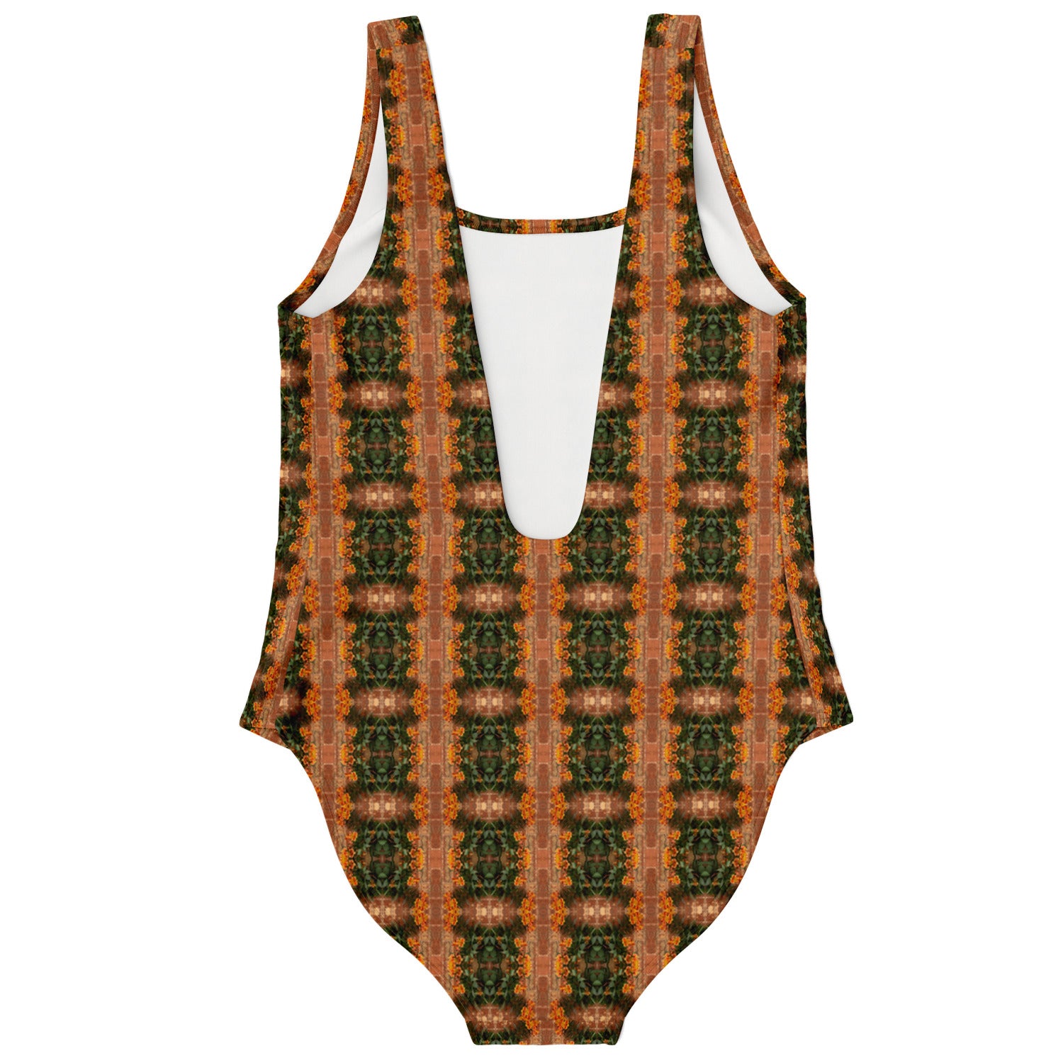 One-Piece Swimsuit Woman (Brick & Floral)