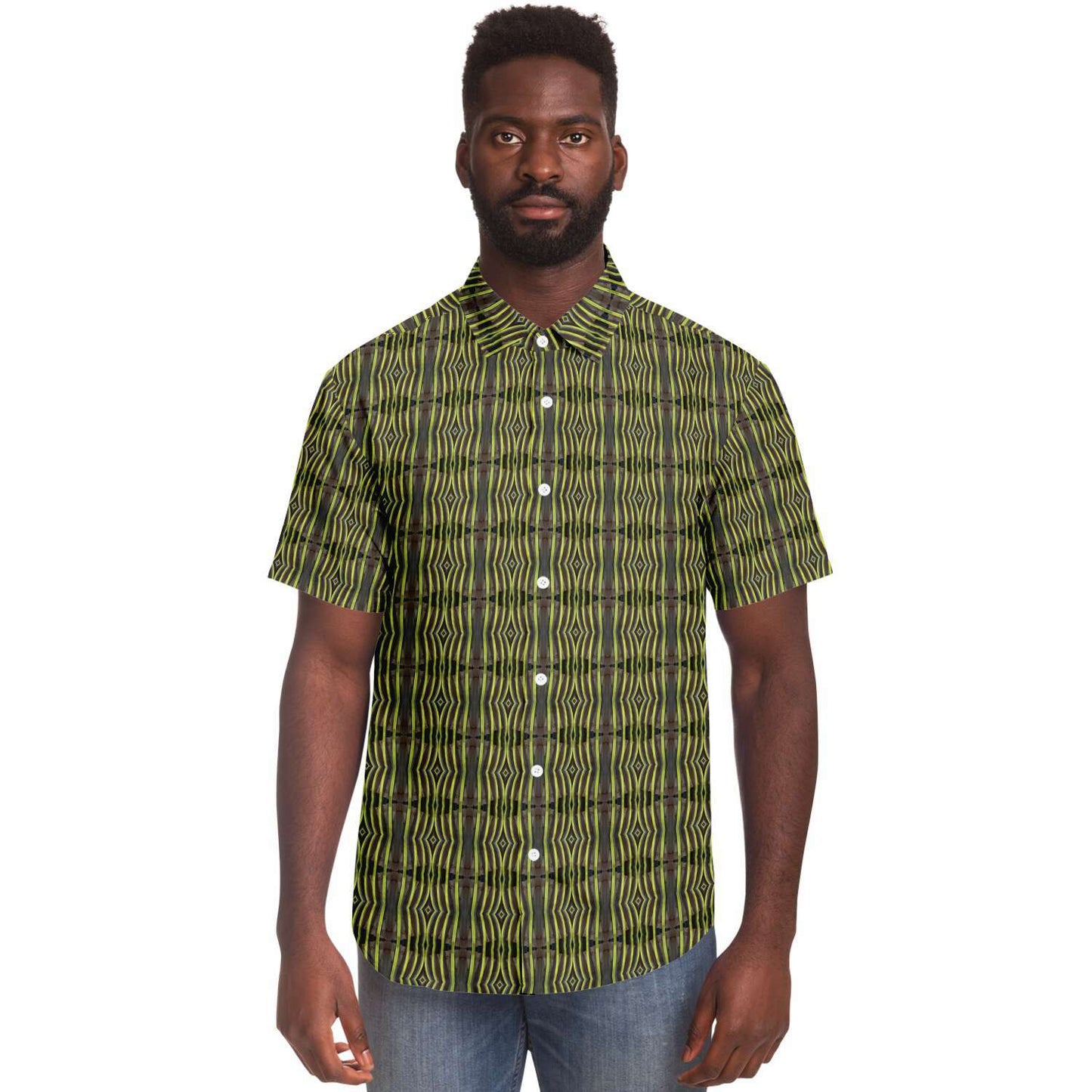 Short Sleeve Button Down Shirt (Teeth No. 3)
