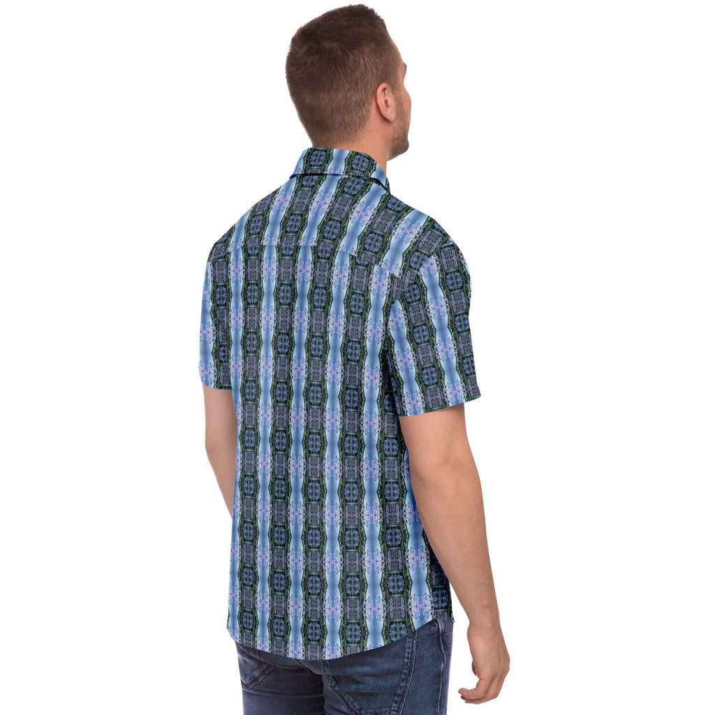 Short Sleeve Button Down Shirt (Water Lilies)