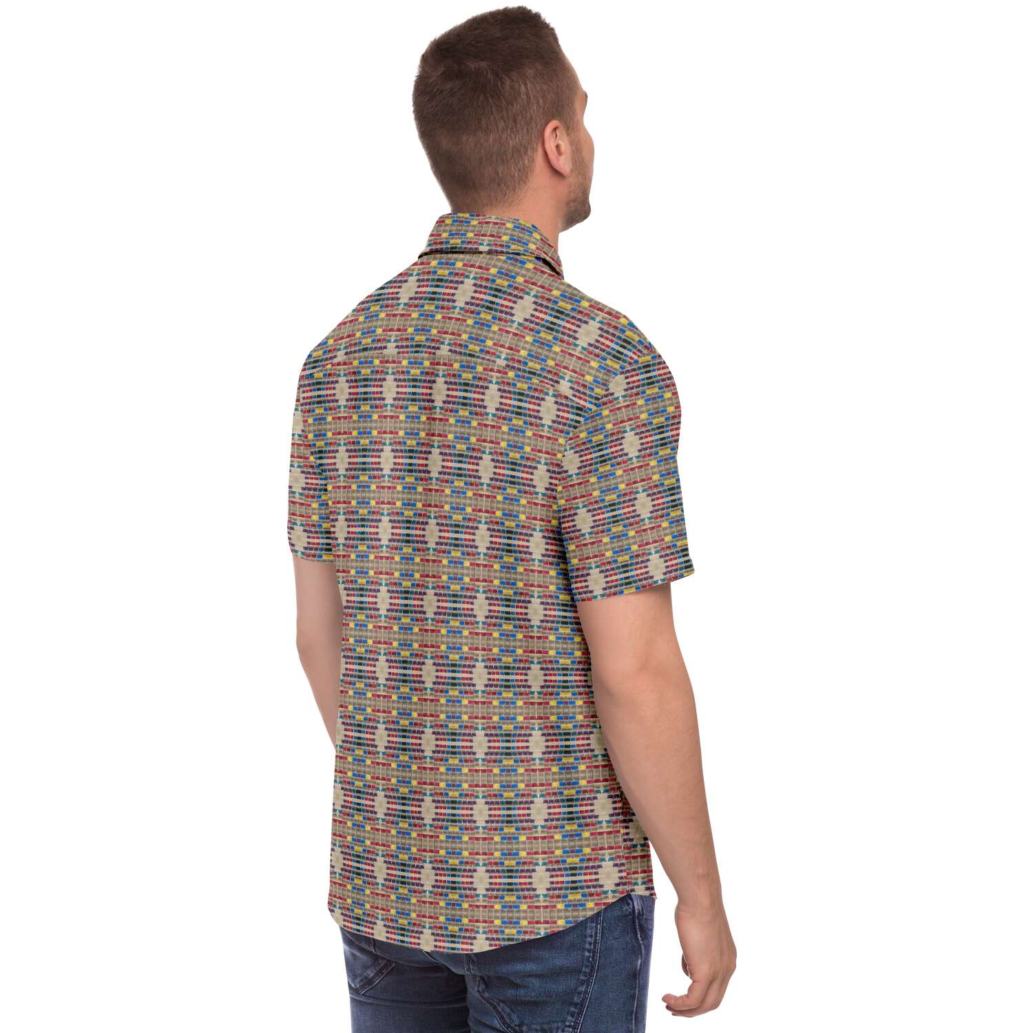 Short Sleeve Button Down Shirt (Mosaic)