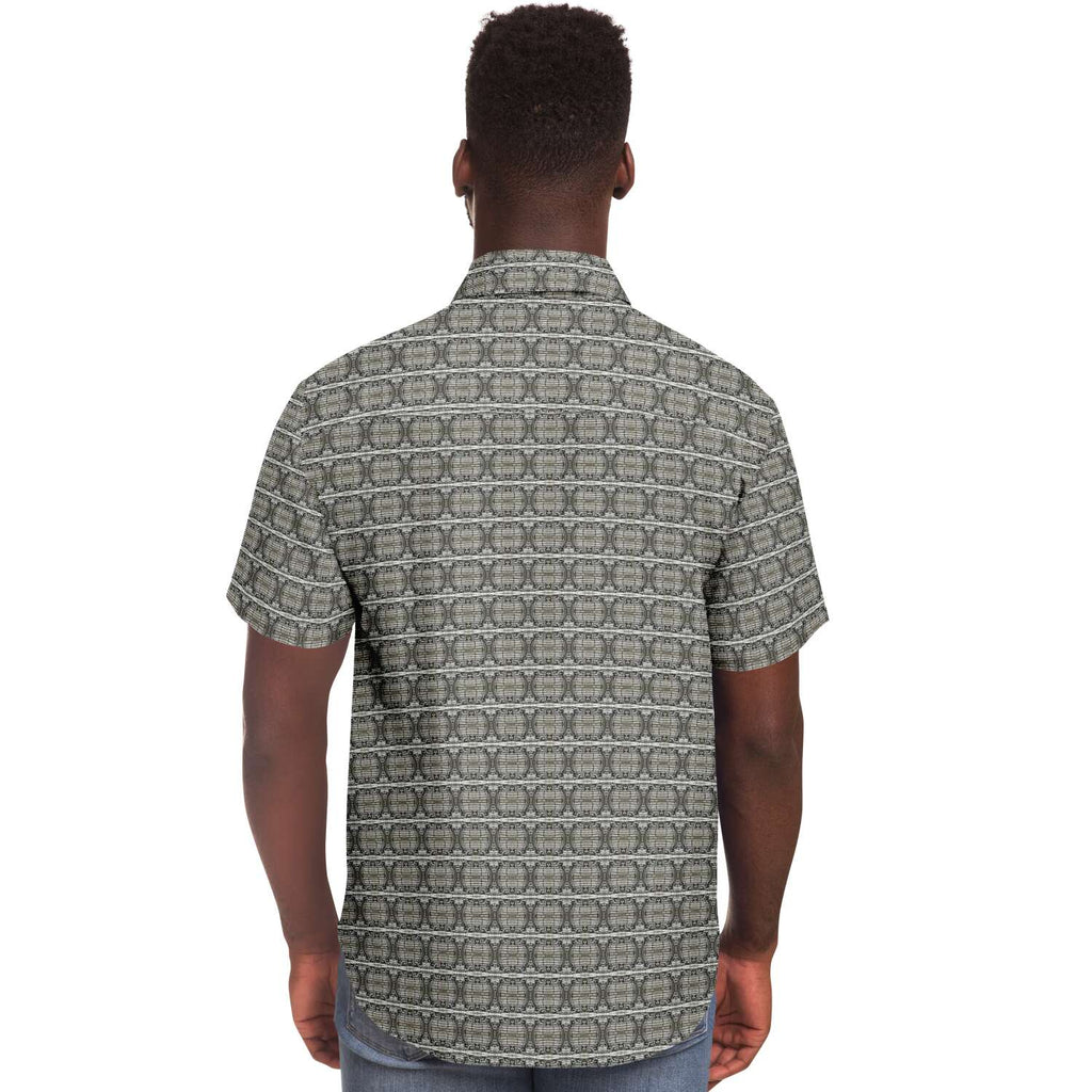Short Sleeve Button Down Shirt (Wire Pattern 50)