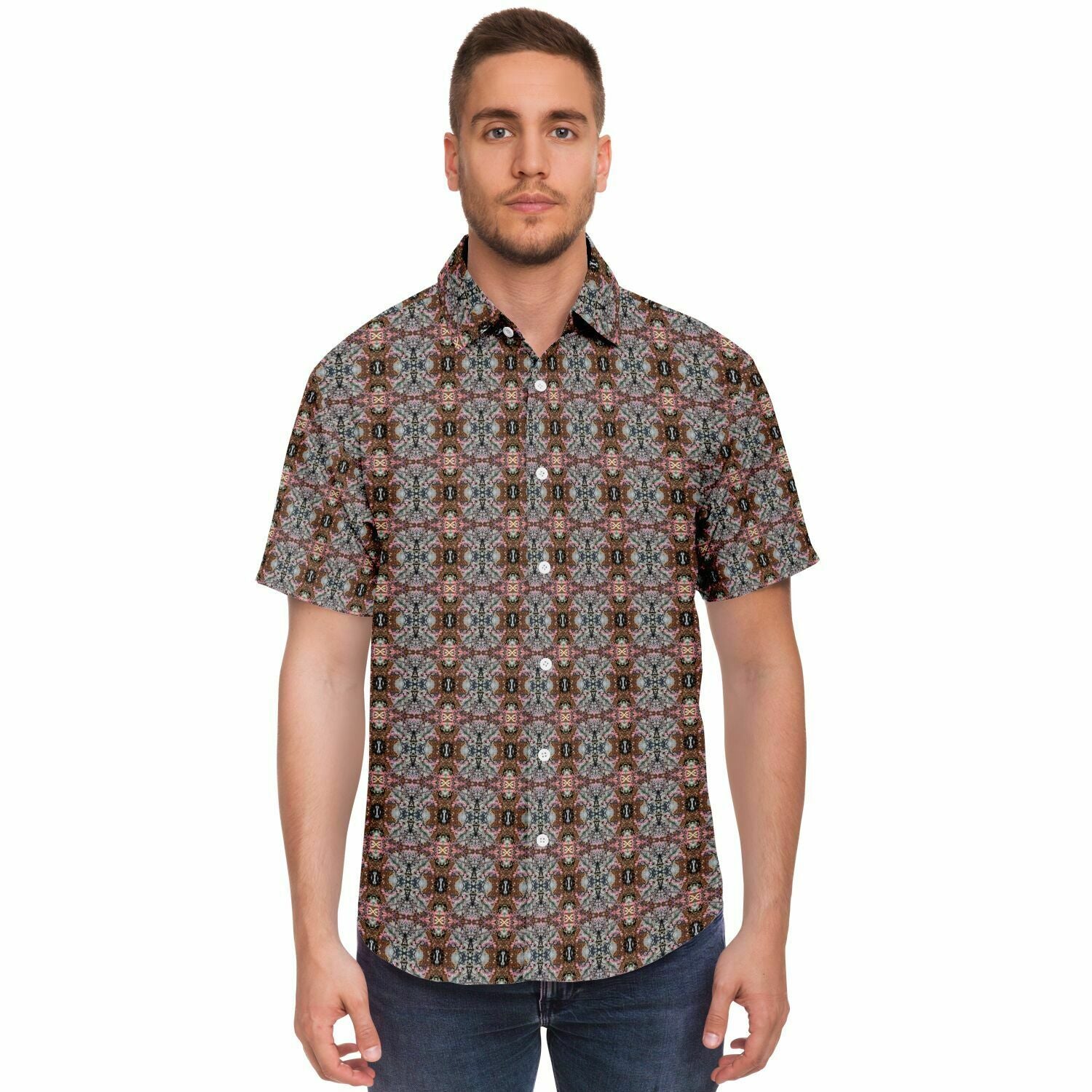 Short Sleeve Button Down Shirt (Artichoke)