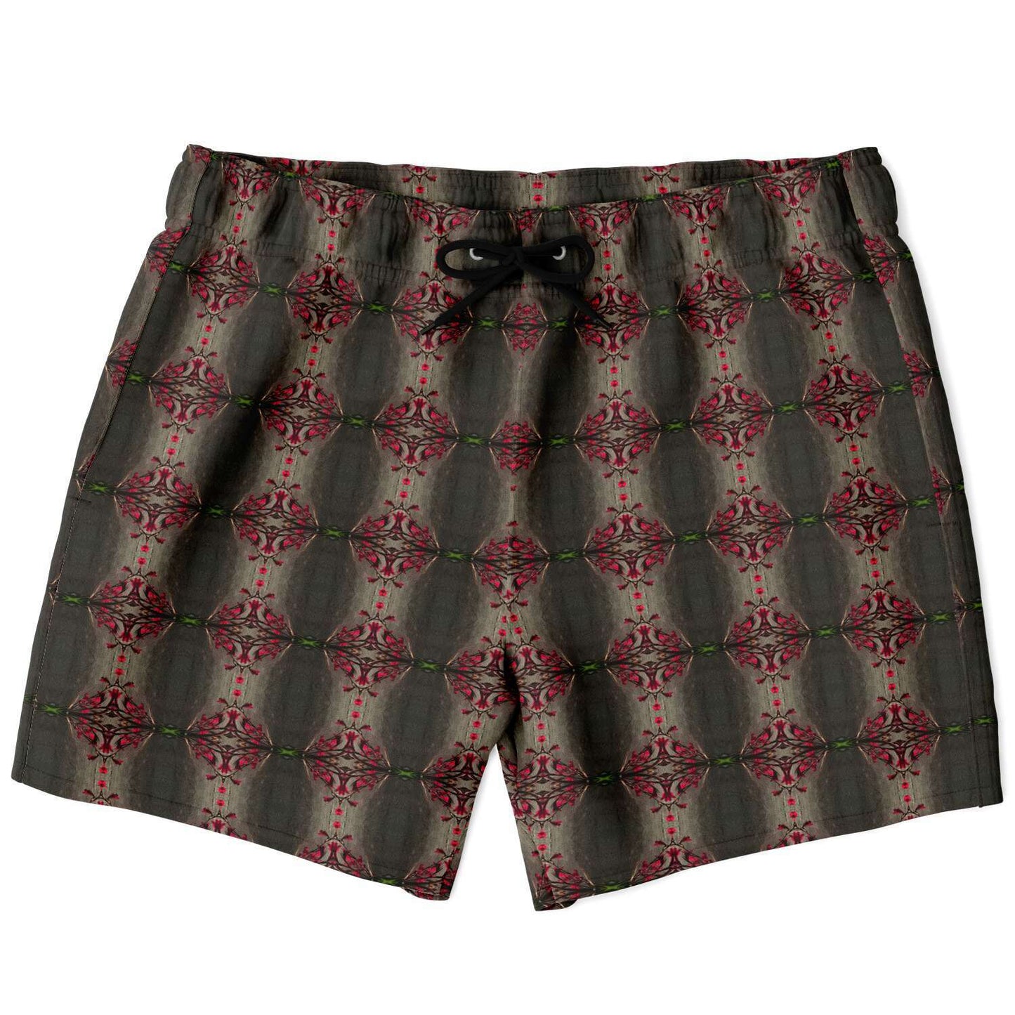 Swim Trunks (Red Flowers)