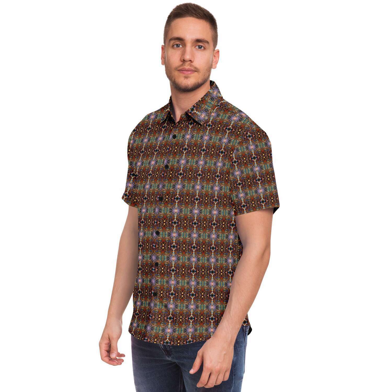 Short Sleeve Button Down Shirt (Woodstock No. 1)