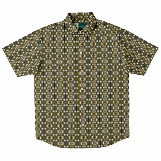 Short Sleeve Button Down Shirt (Yellow Accordion)