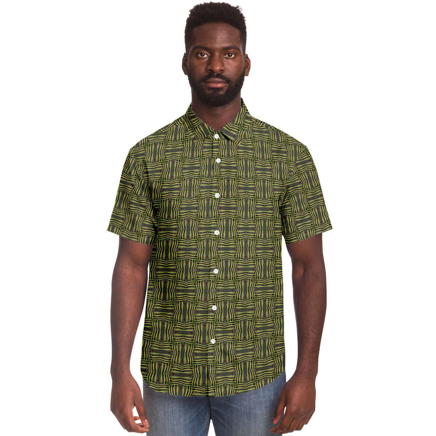 Short Sleeve Button Down Shirt (Teeth No. 1)