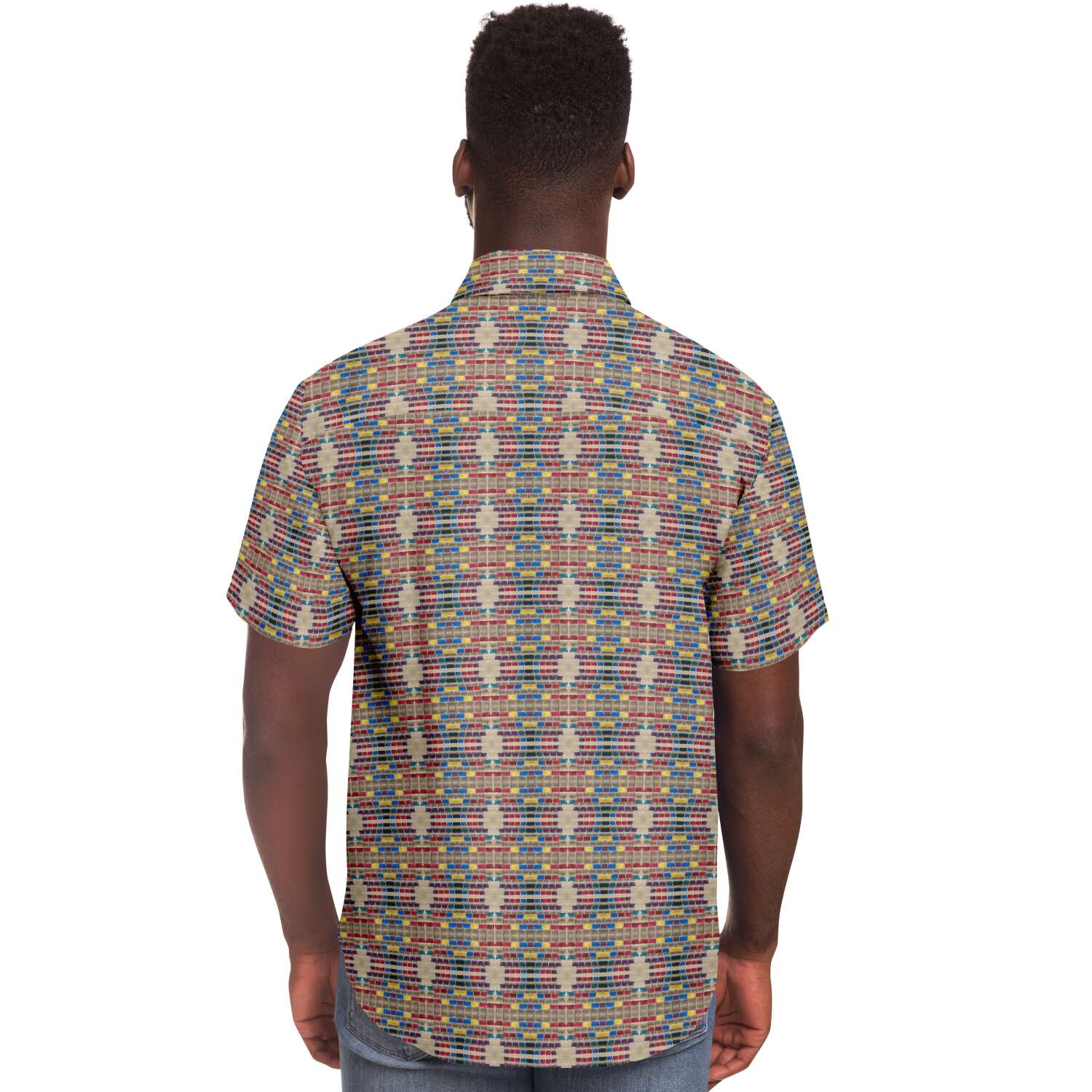 Short Sleeve Button Down Shirt (Mosaic)