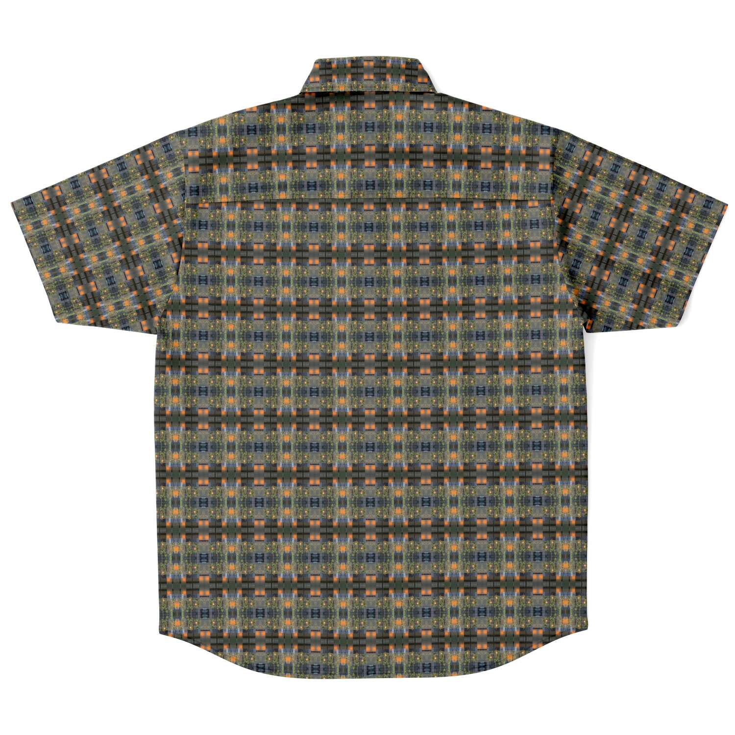 Short Sleeve Button Down Shirt (Modern Plaid No. 1)
