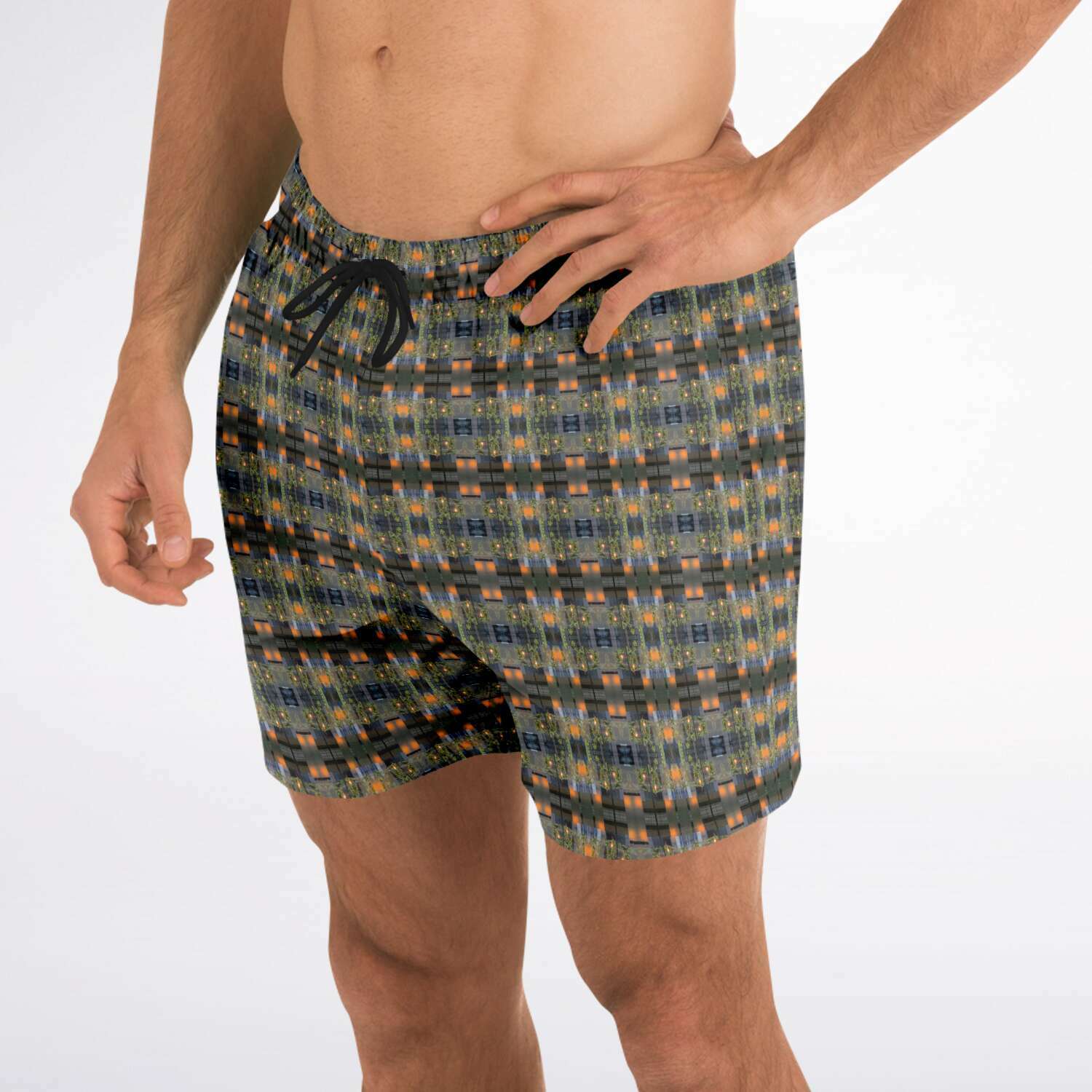 Swim Trunks (Modern Plaid No. 1)