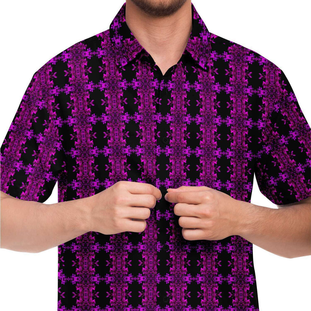 Short Sleeve Button Down Shirt (Nightflower)