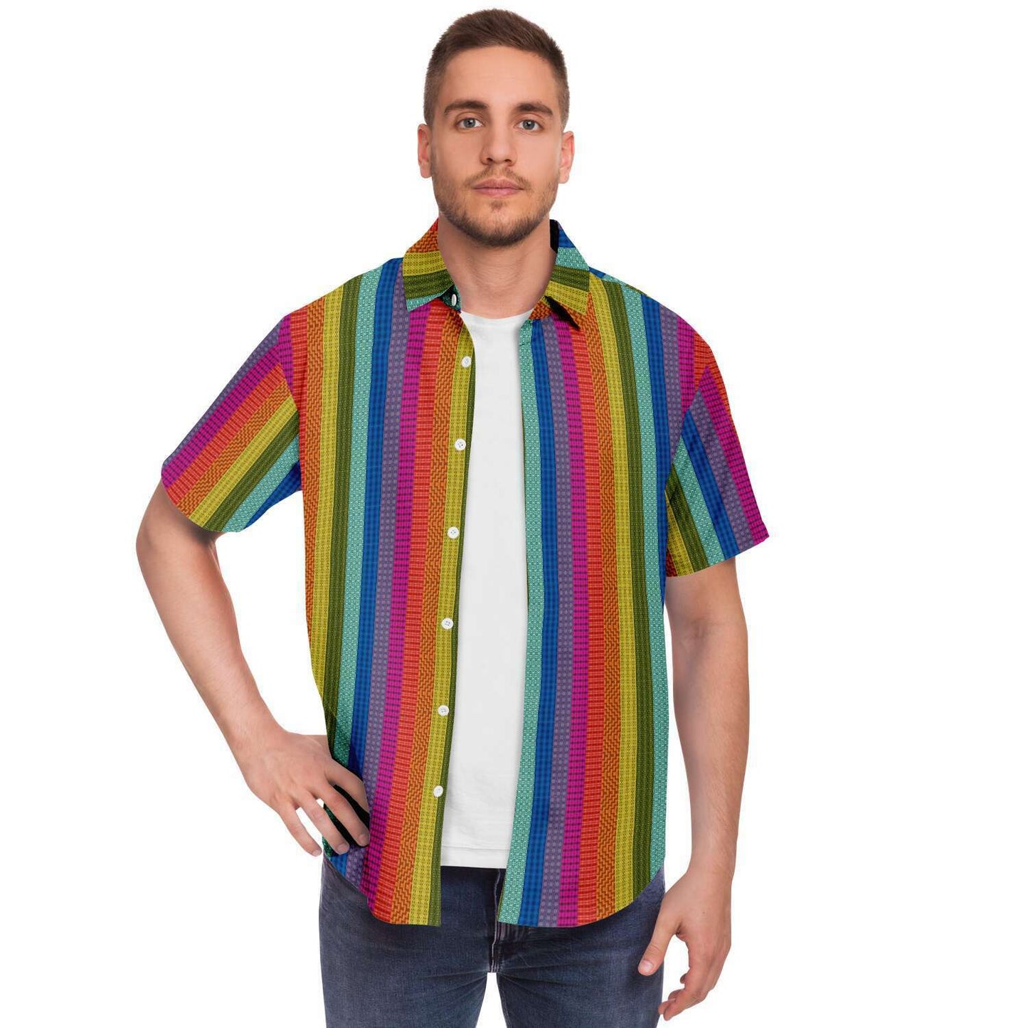 Short Sleeve Button Down Shirt (Pride)
