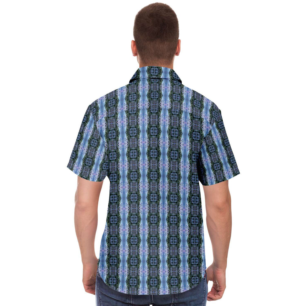 Short Sleeve Button Down Shirt (Water Lilies)