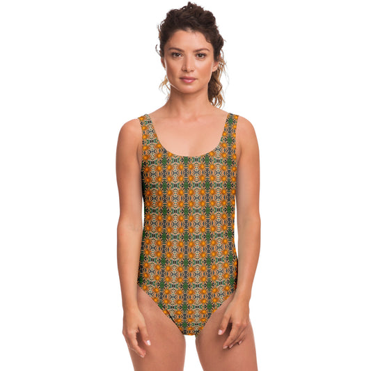 One-Piece Swimsuit Woman (Floral Dots)