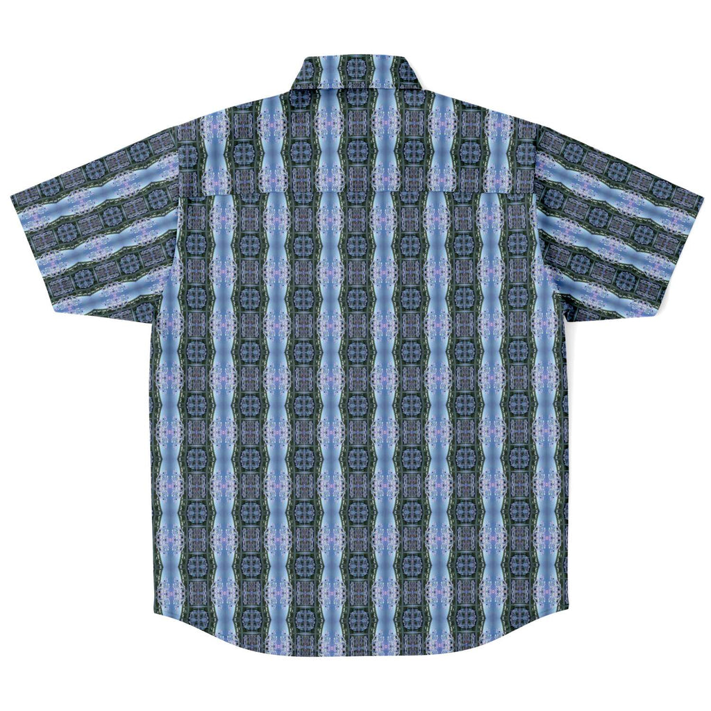Short Sleeve Button Down Shirt (Water Lilies)