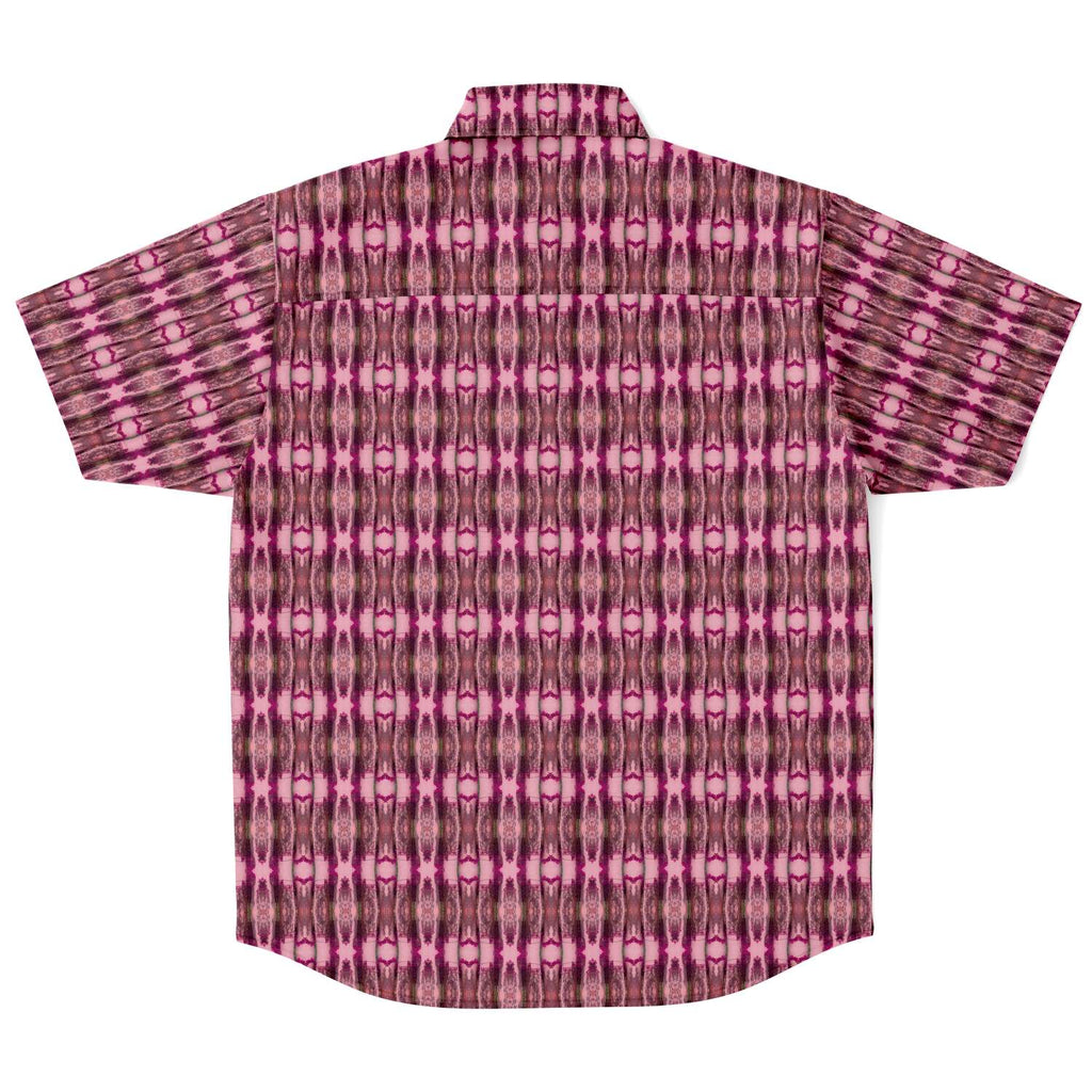 Short Sleeve Button Down Shirt (Candy Cane)