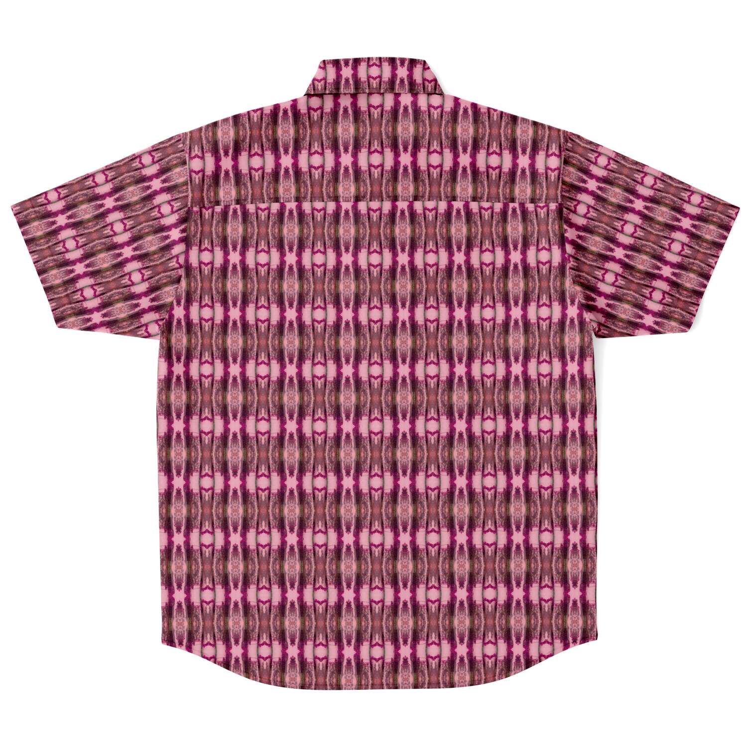 Short Sleeve Button Down Shirt (Candy Cane)