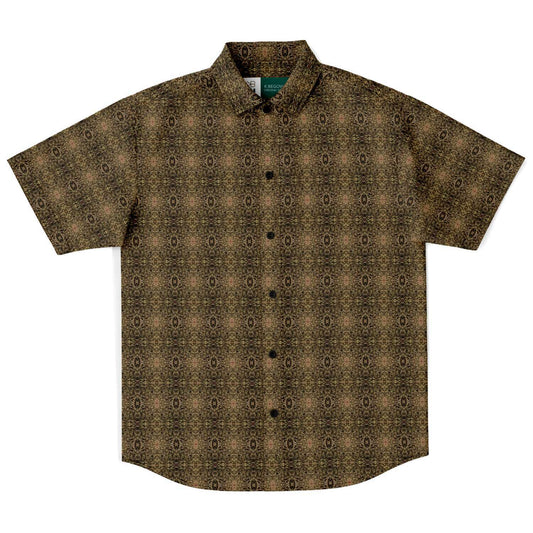 Short Sleeve Button Down Shirt (Olive Stix)