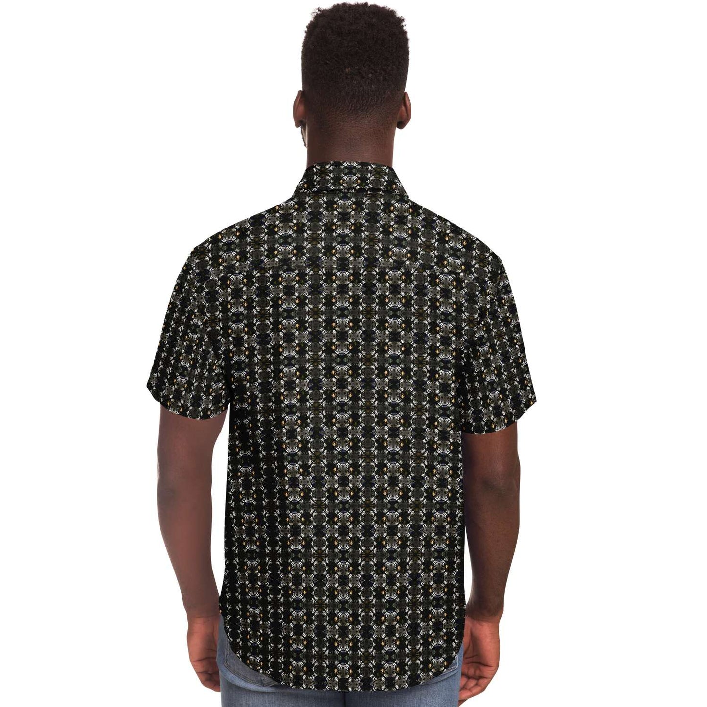 Short Sleeve Button Down Shirt (Jewel Cross)