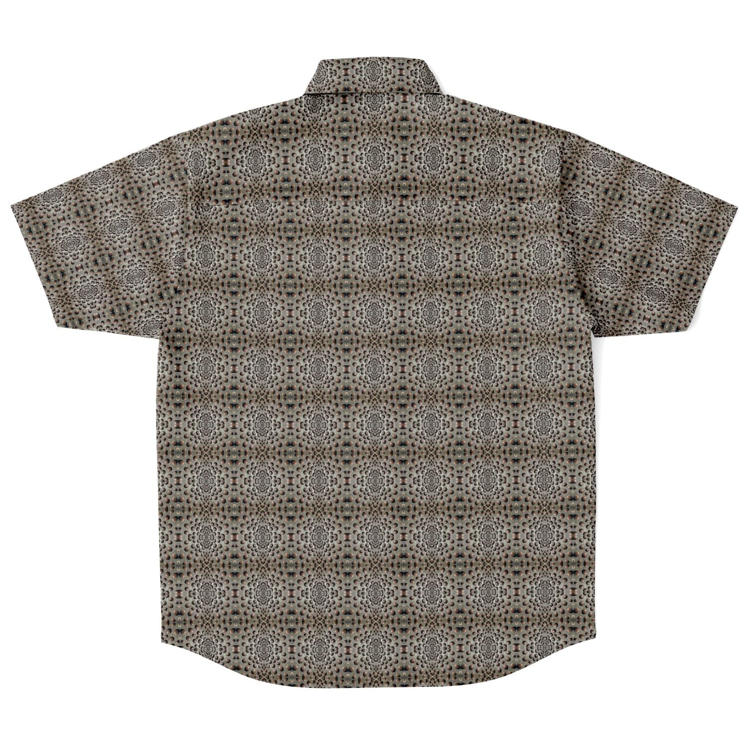 Short Sleeve Button Down Shirt (Snow Leopard)