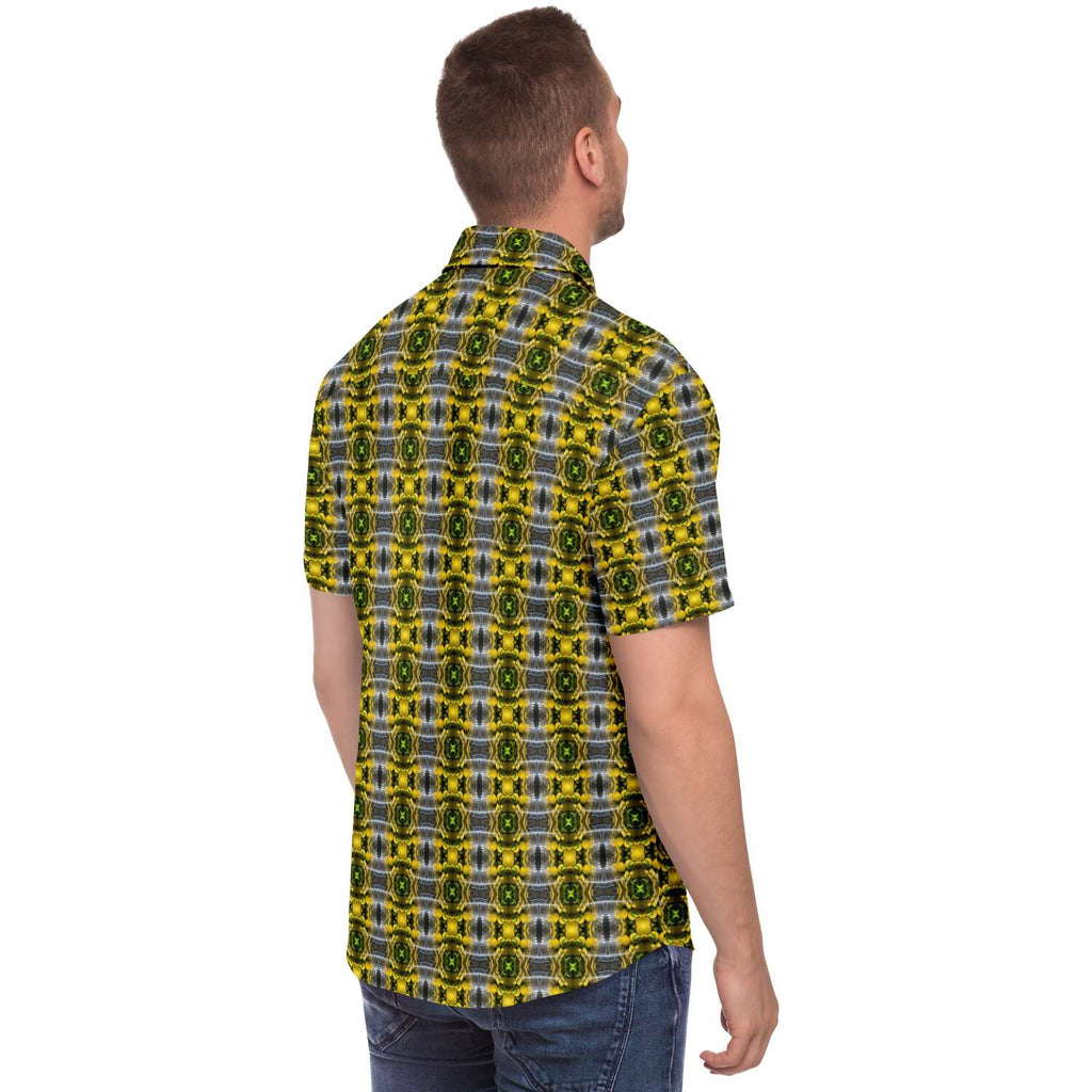 Short Sleeve Button Down Shirt (Lemon Snakes)