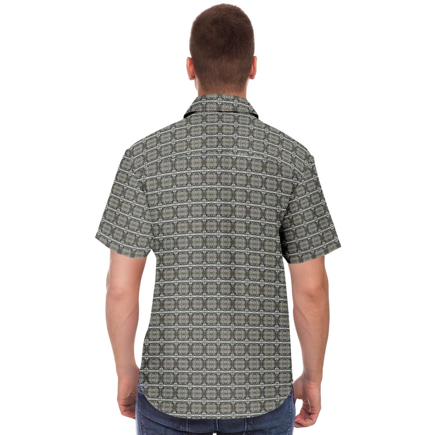 Short Sleeve Button Down Shirt (Wire Pattern 50)