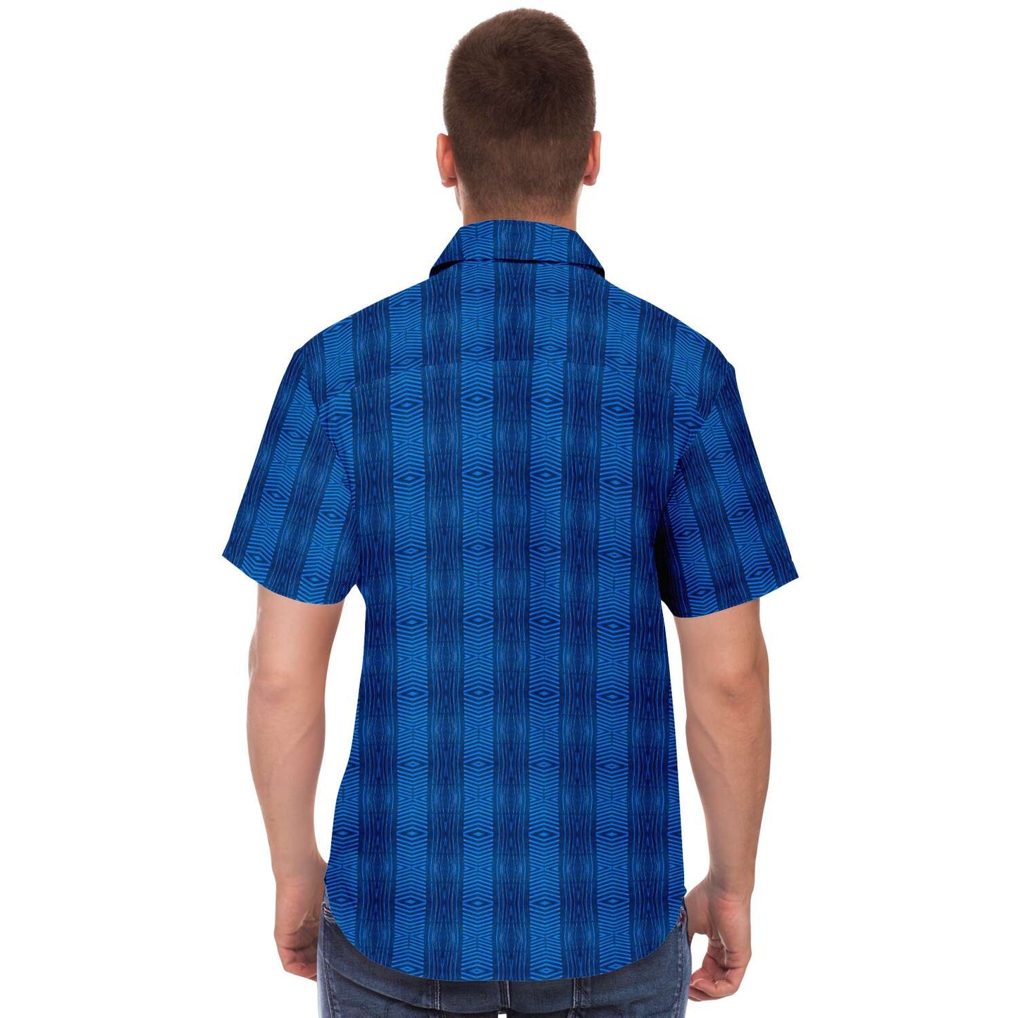 Short Sleeve Button Down Shirt (Royal Tiki)