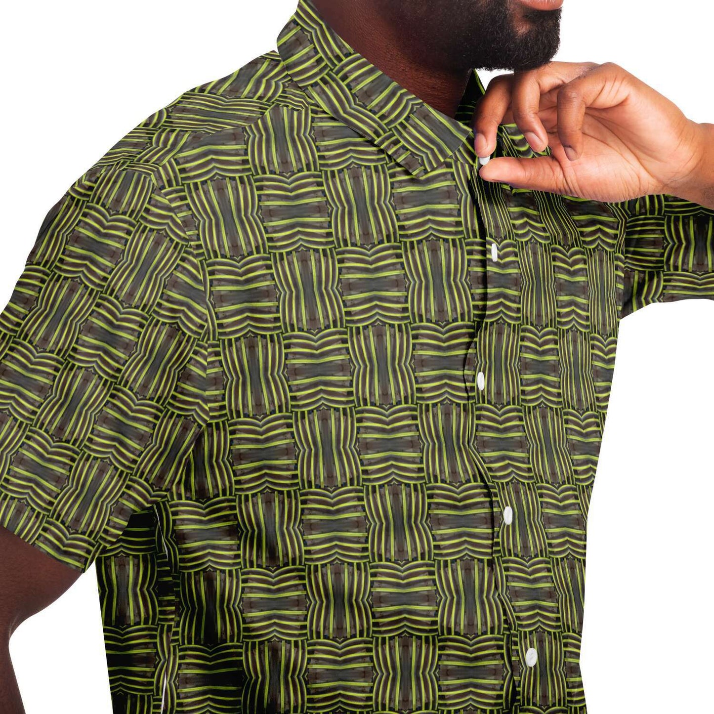 Short Sleeve Button Down Shirt (Teeth No. 1)