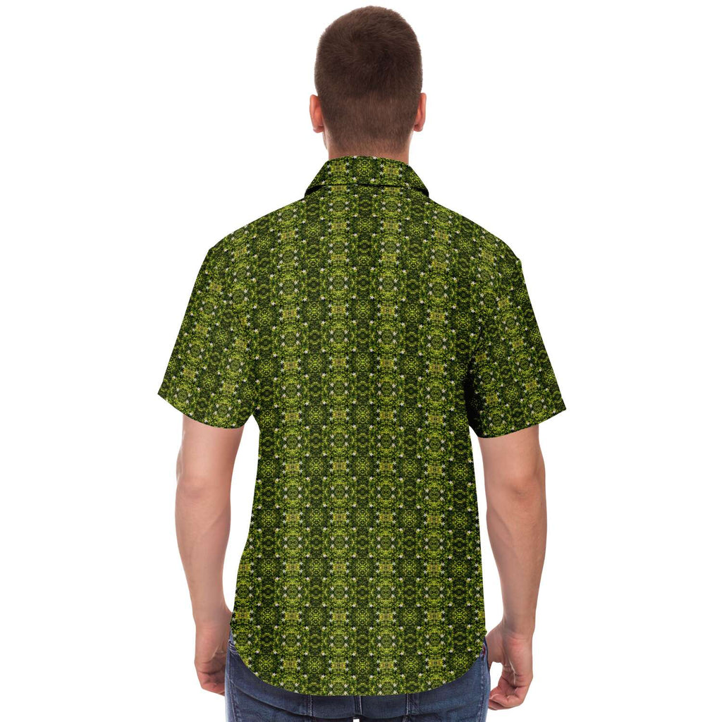 Short Sleeve Button Down Shirt (Avacado Floral)