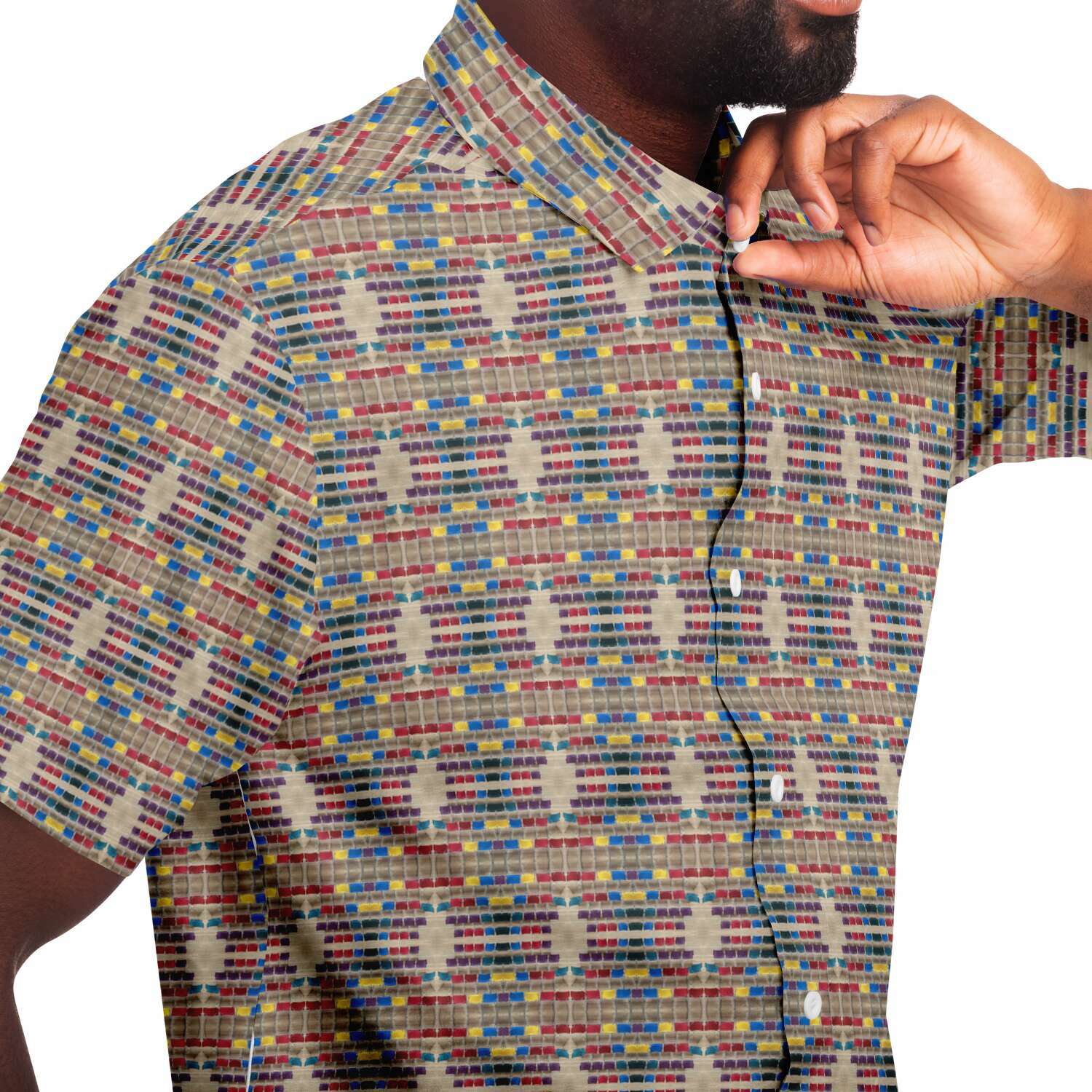 Short Sleeve Button Down Shirt (Mosaic)