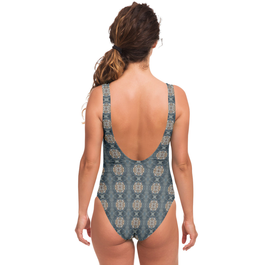 One-Piece Swimsuit Woman (Steel & Rust)