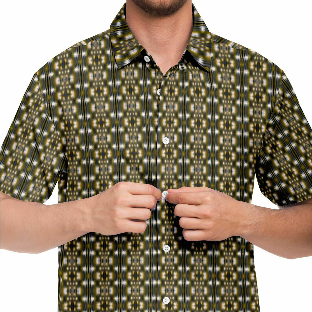 Short Sleeve Button Down Shirt (Yellow Accordion)