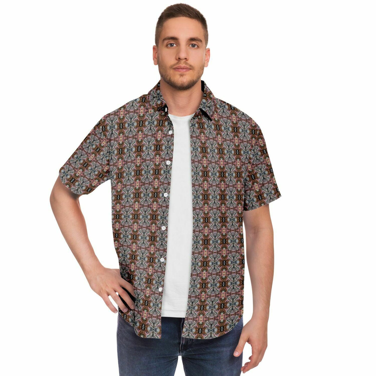 Short Sleeve Button Down Shirt (Artichoke)
