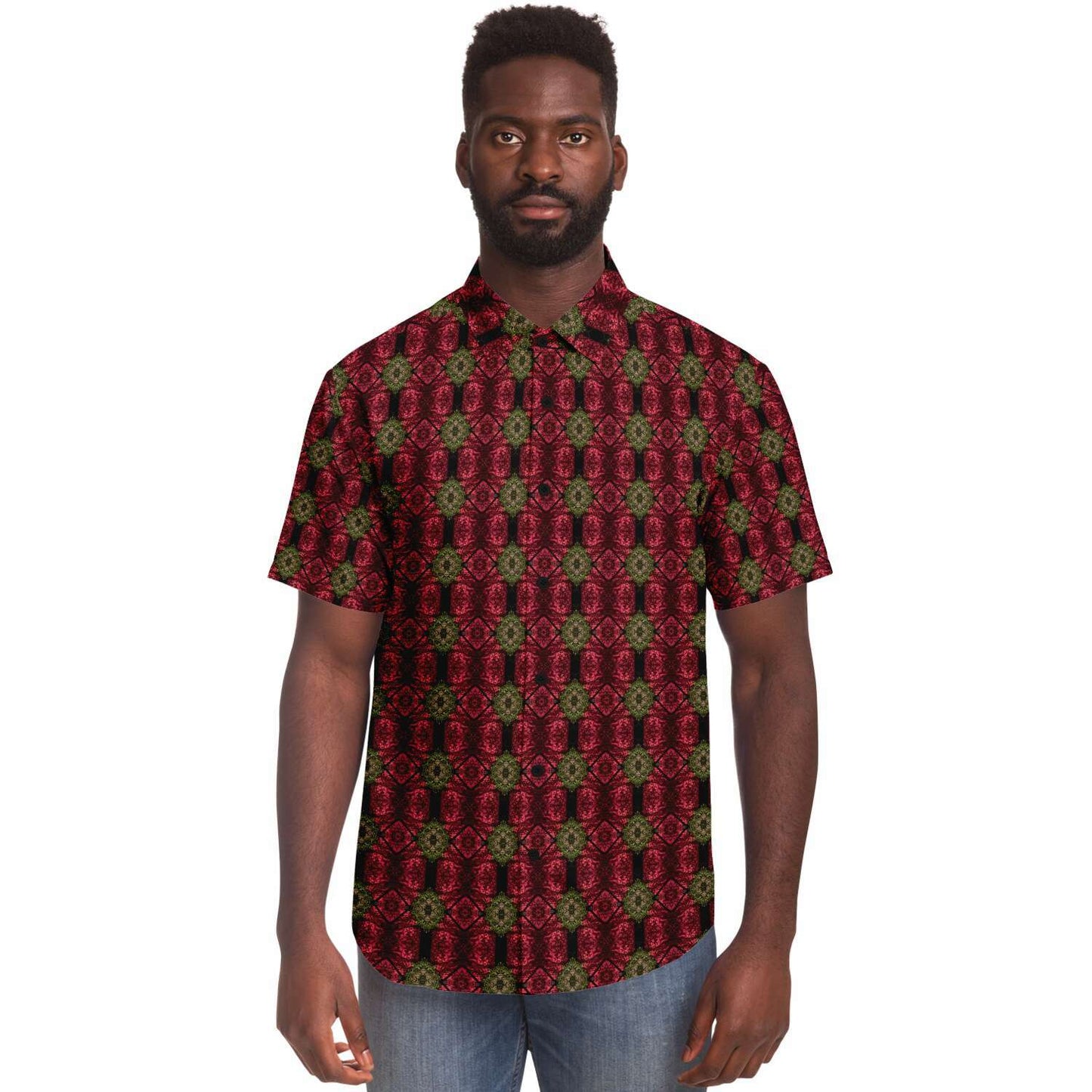 Short Sleeve Button Down Shirt (Victorian No. 1)