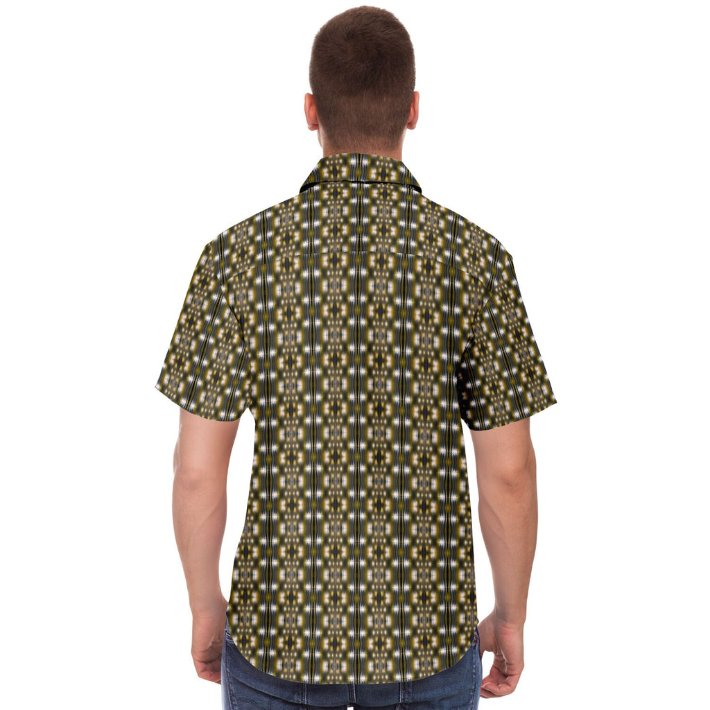 Short Sleeve Button Down Shirt (Yellow Accordion)
