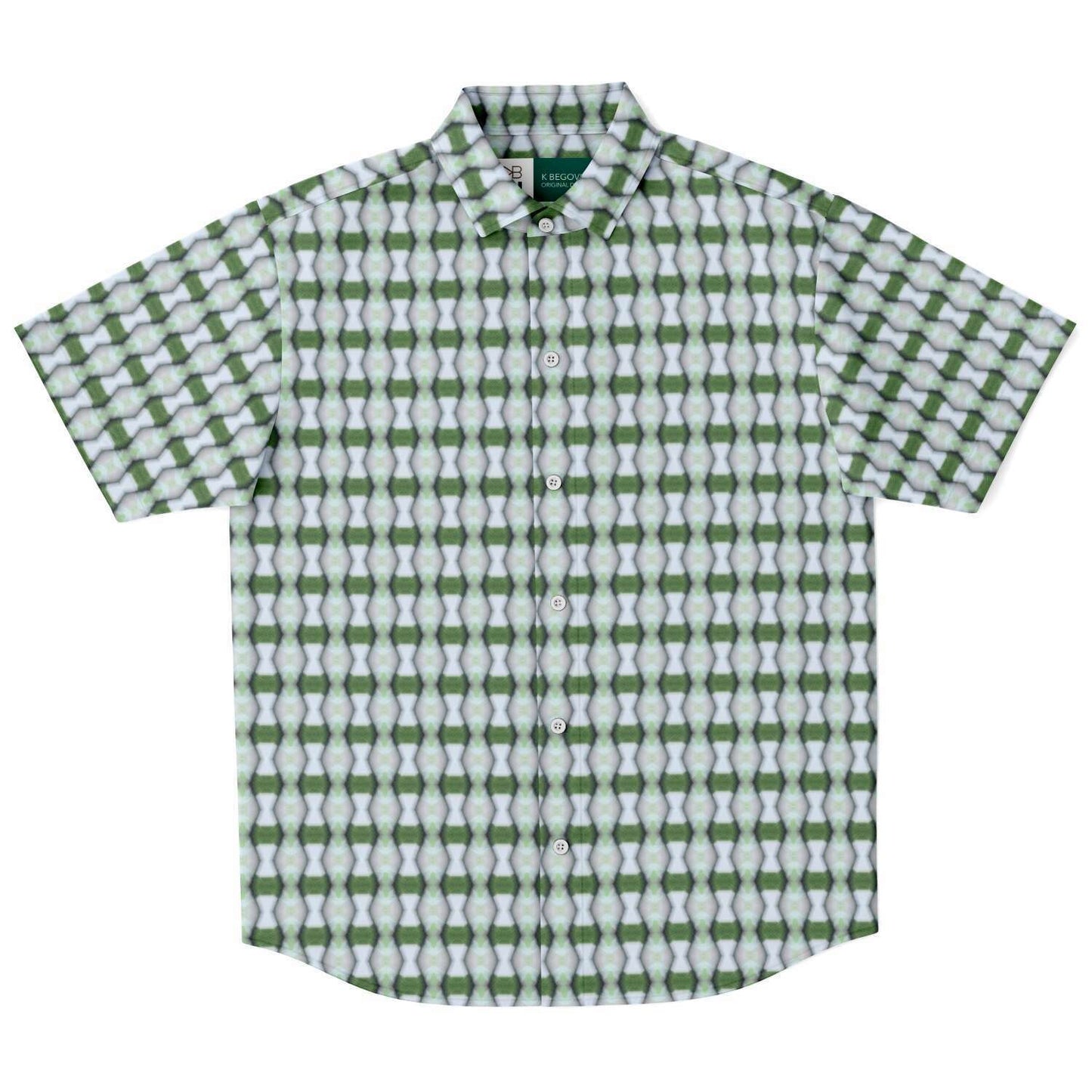 Short Sleeve Button Down Shirt (Mint Yarn)