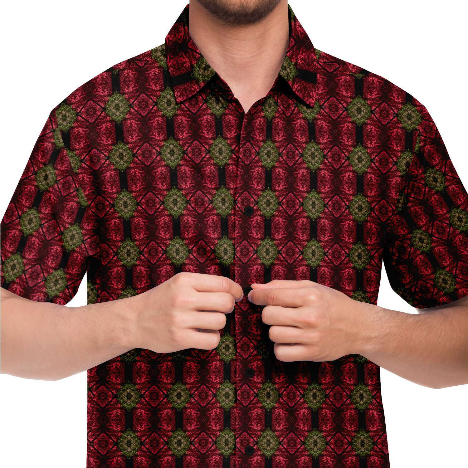 Short Sleeve Button Down Shirt (Victorian No. 1)