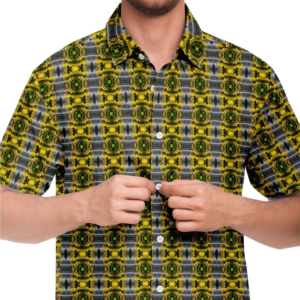 Short Sleeve Button Down Shirt (Lemon Snakes)