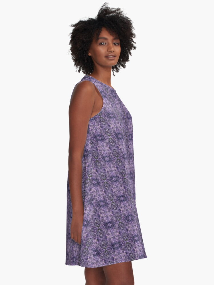 A-Line Dress (Violet Pinwheels)