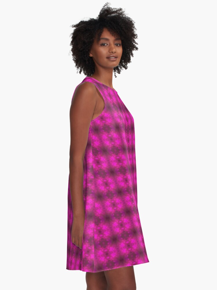 A-Line Dress (Fuchsia Parquet)