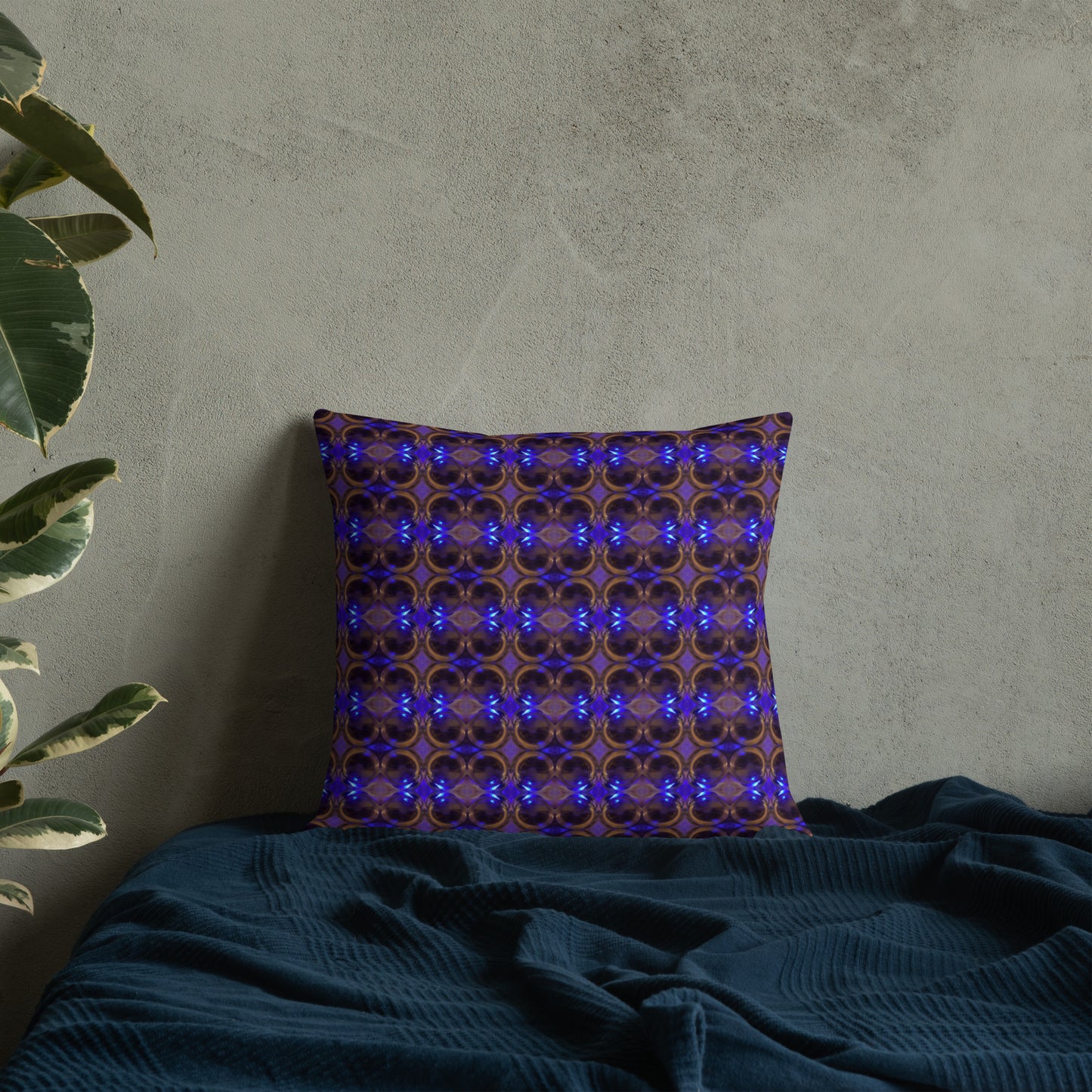 Premium Pillow (Cobalt Bubble)